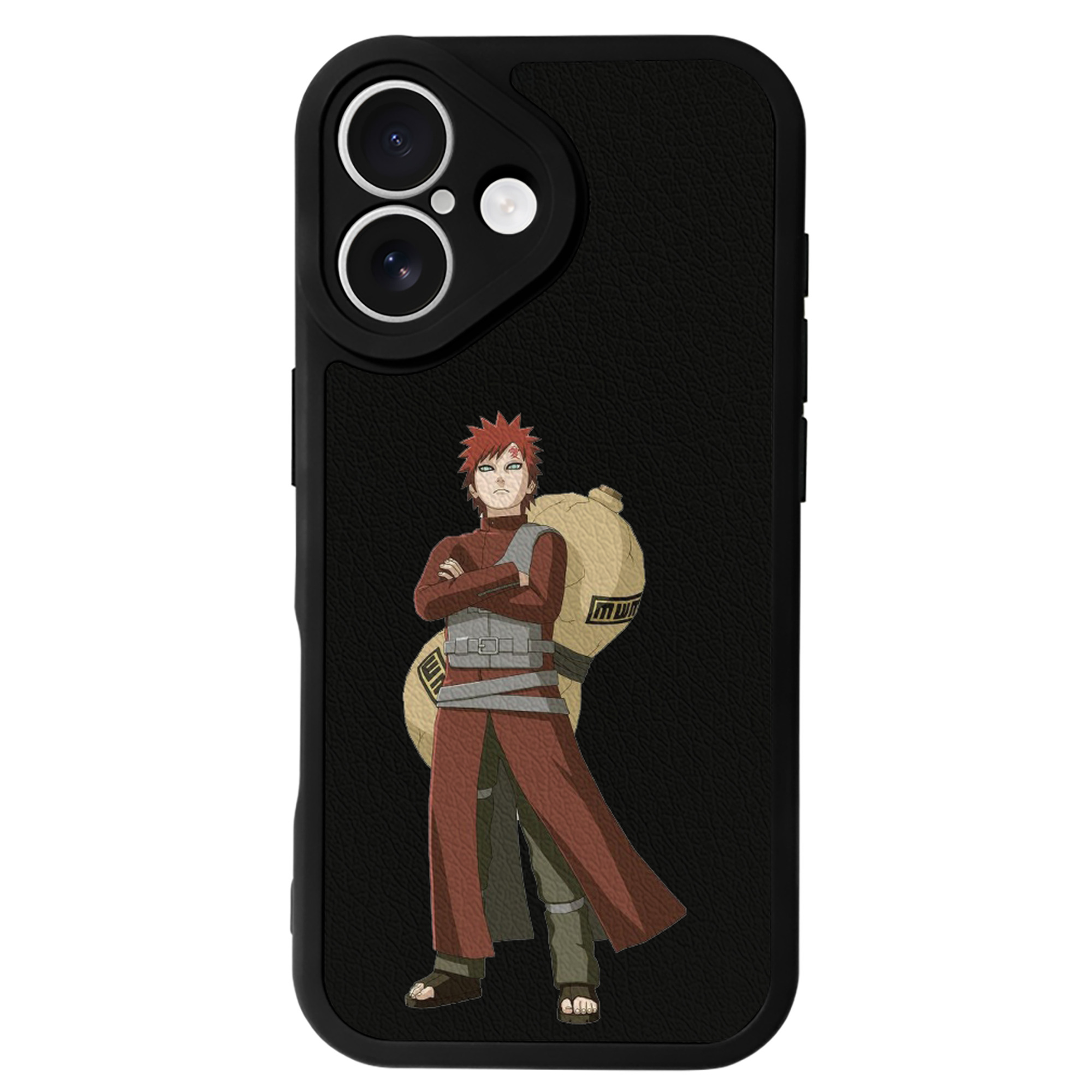 （画像用） NARUTO -ナルト- ガアラ Gaara 【iPhone 16シリーズ対応】シリコンスマホケース（レザー調） 材質：シリコン